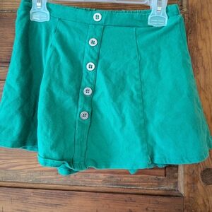 Justice Green Button-Up Kids Shorts‎